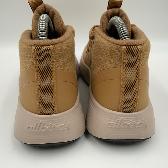 Allbirds Wool Runner-up Mizzle Tan Brown Mid Top Sneakers Womens 6.5 - Picture 5 of 9